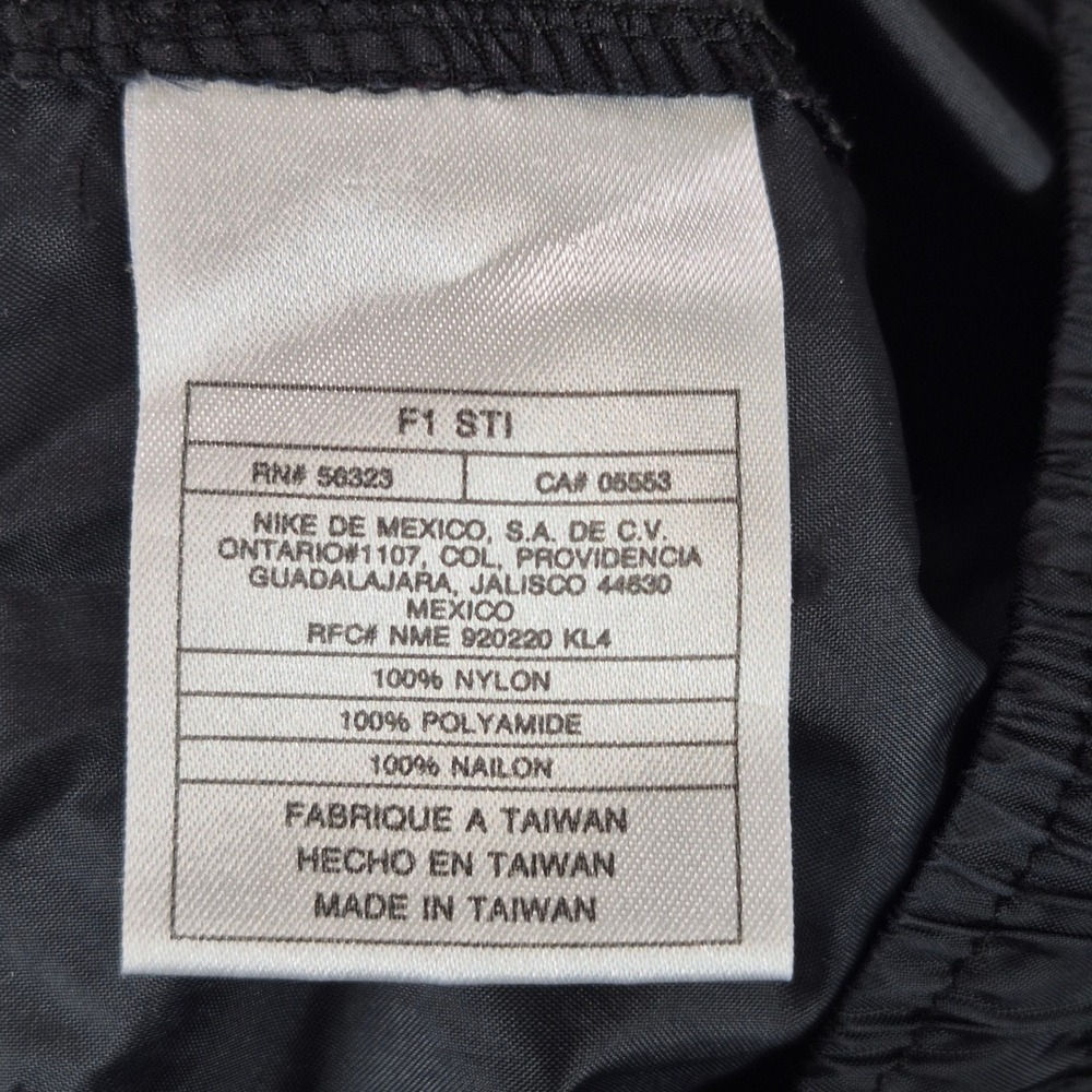 Vintage 90s Nike Track Pants Mens Large Black Nylon Windbreaker Ankle Zippers - Picture 4 of 12